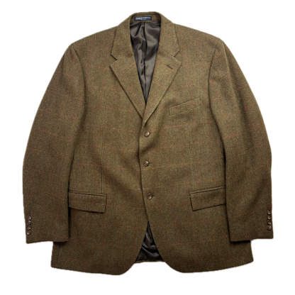 Polo Ralph Lauren Green Tweed Windowpane Blazer (Wool Cashmere) - 50R