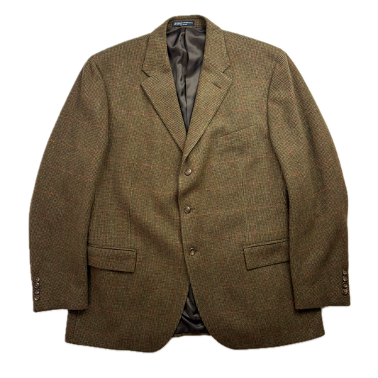 Polo Ralph Lauren Green Tweed Windowpane Blazer (Wool Cashmere) - 50R
