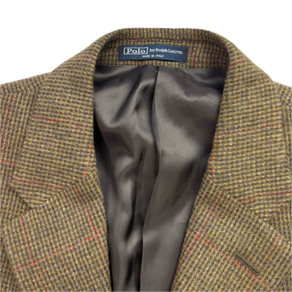 Polo Ralph Lauren Green Tweed Windowpane Blazer (Wool Cashmere) - 50R