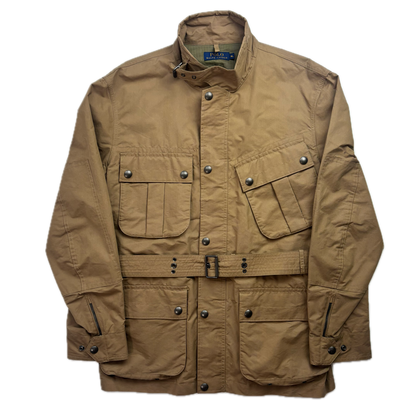 Polo Ralph Lauren Belted Beige Tan Safari Utility Jacket - XL