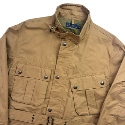 Polo Ralph Lauren Belted Beige Tan Safari Utility Jacket - XL