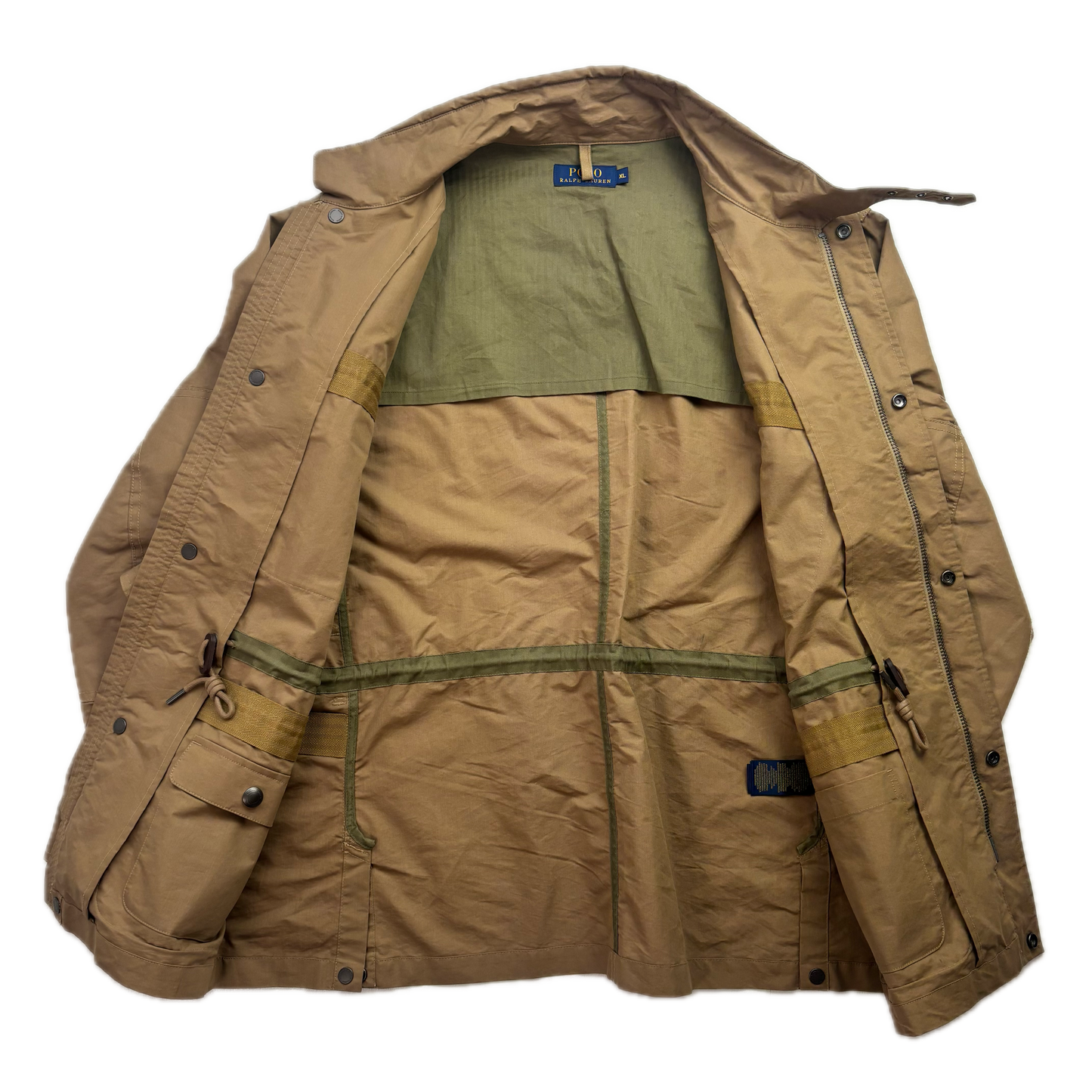 Polo Ralph Lauren Belted Beige Tan Safari Utility Jacket - XL