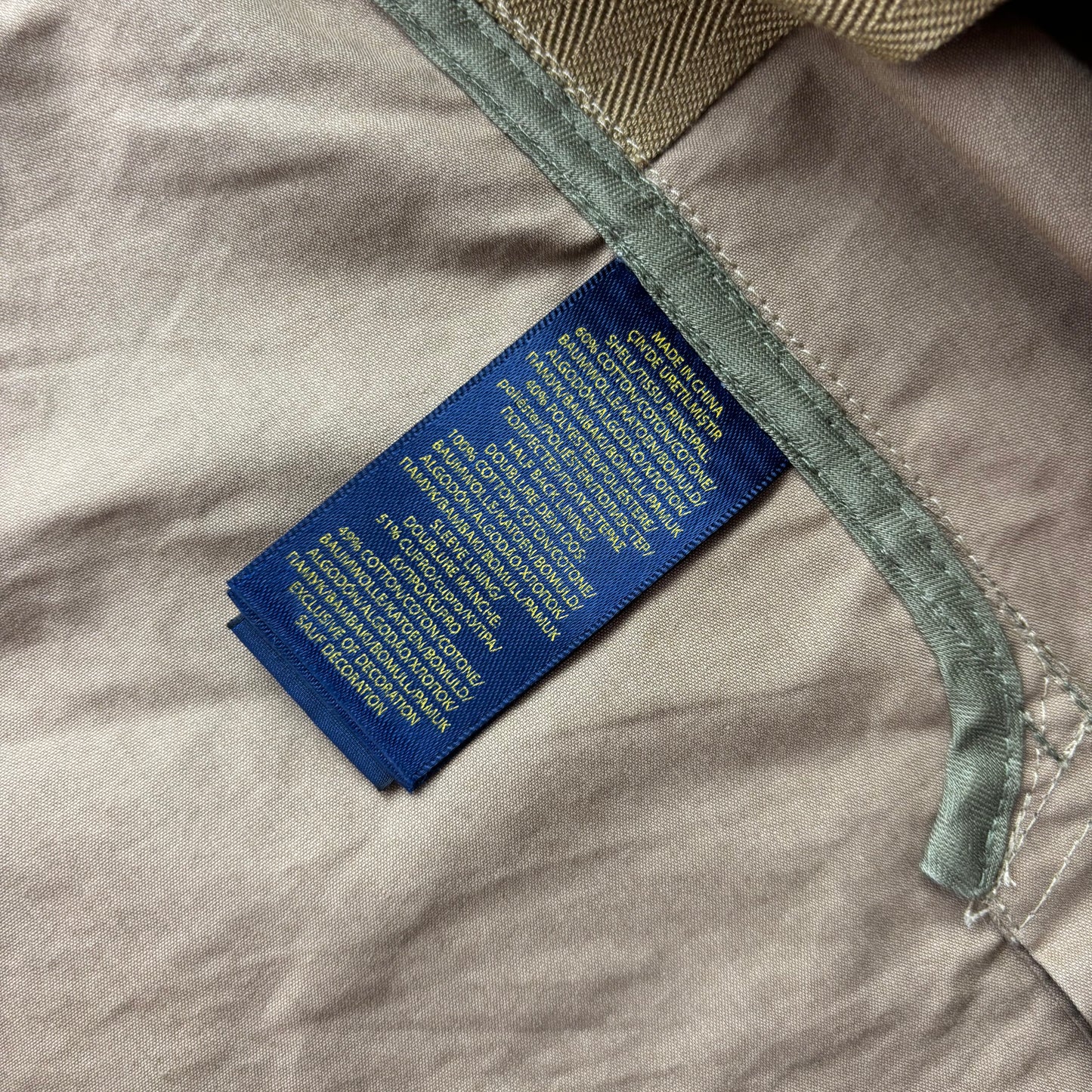 Polo Ralph Lauren Belted Beige Tan Safari Utility Jacket - XL