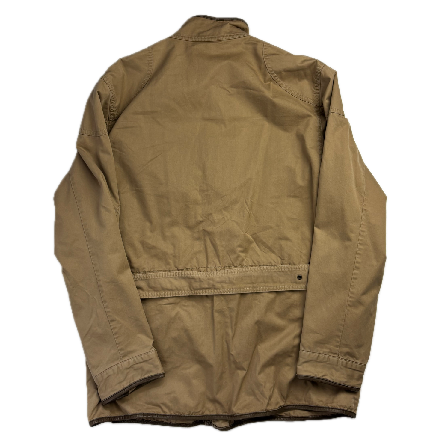 Polo Ralph Lauren Belted Beige Safari Jacket Leather Details - M
