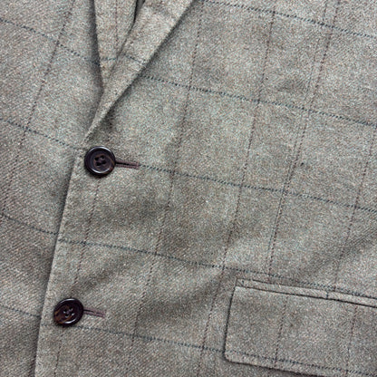 Polo Ralph Lauren Green Tweed Windowpane Blazer (Silk) - 42R