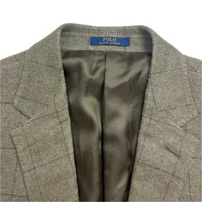 Polo Ralph Lauren Green Tweed Windowpane Blazer (Silk) - 42R