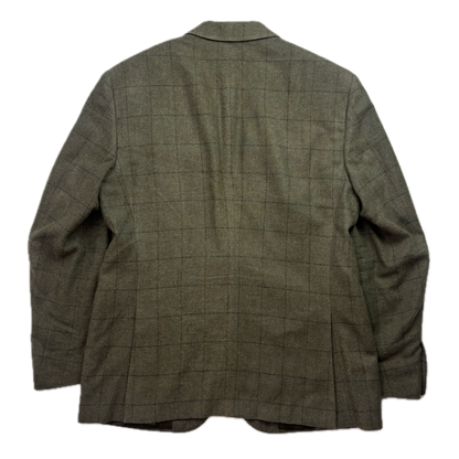 Polo Ralph Lauren Green Tweed Windowpane Blazer (Silk) - 42R