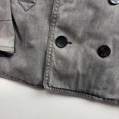 Denim & Supply Grey Denim Pea Coat Double Breast Jacket - XL