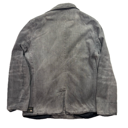 Denim & Supply Grey Denim Pea Coat Double Breast Jacket - XL