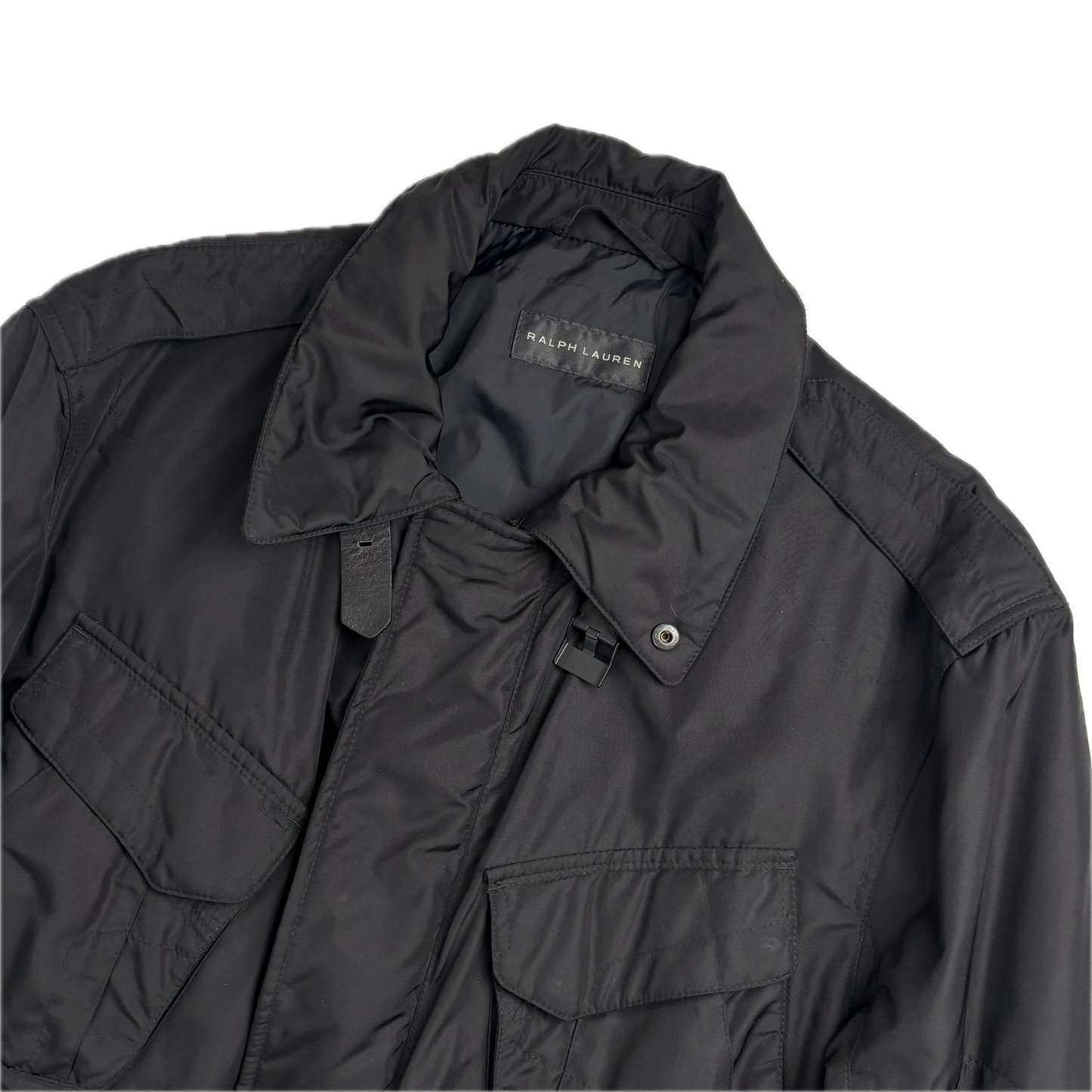 Black Label Utility Jacket Black Field Parka - L