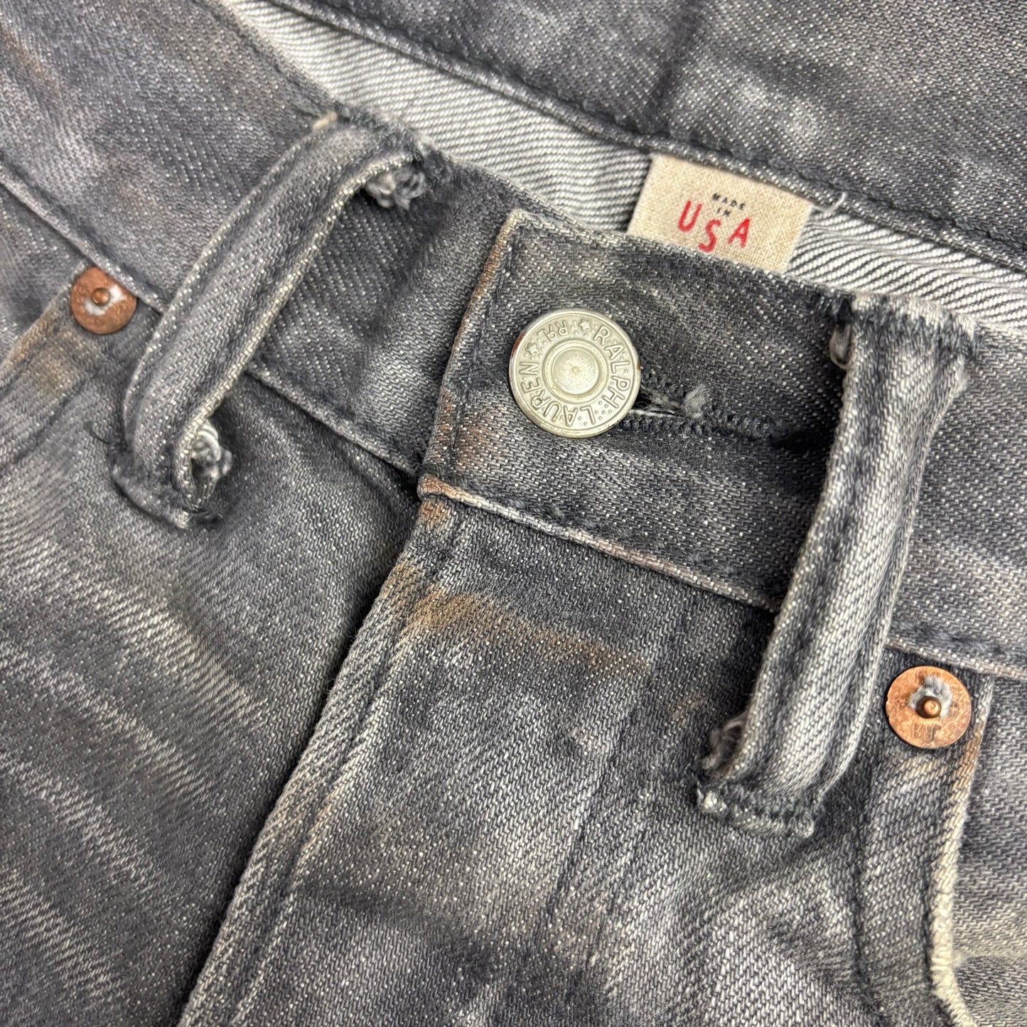 RRL Ralph Lauren Grey Jeans Slim Fit Denim - 29x32