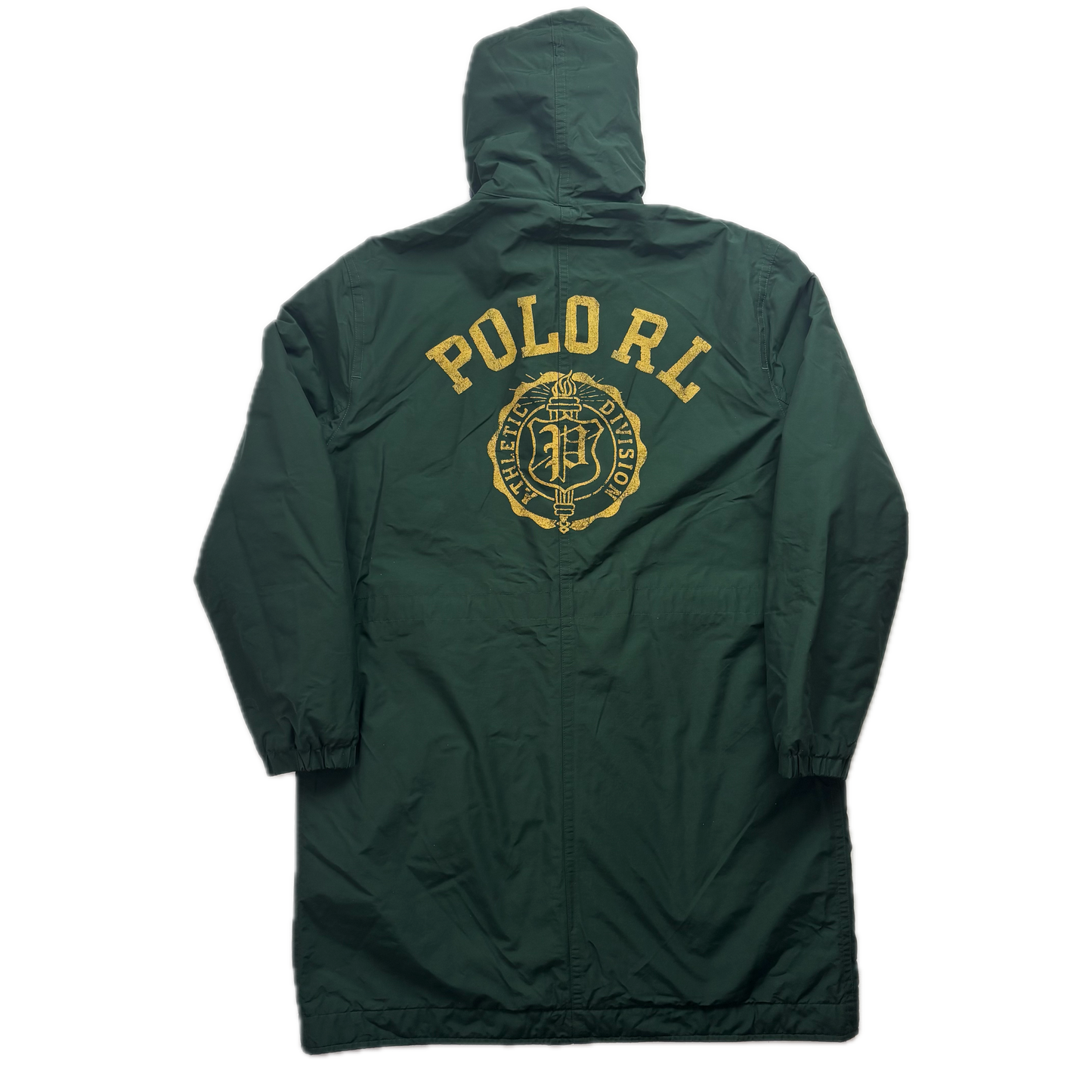 Polo Ralph Lauren Green Athletic Division Parka Jacket Hooded Lined - M