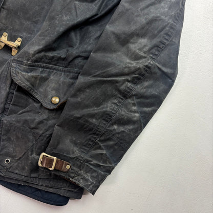 Polo Ralph Lauren 2 in 1 Navy Waxed Cotton Fireman Jacket with Wool Liner - M