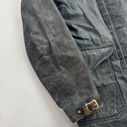 Polo Ralph Lauren 2 in 1 Navy Waxed Cotton Fireman Jacket with Wool Liner - M