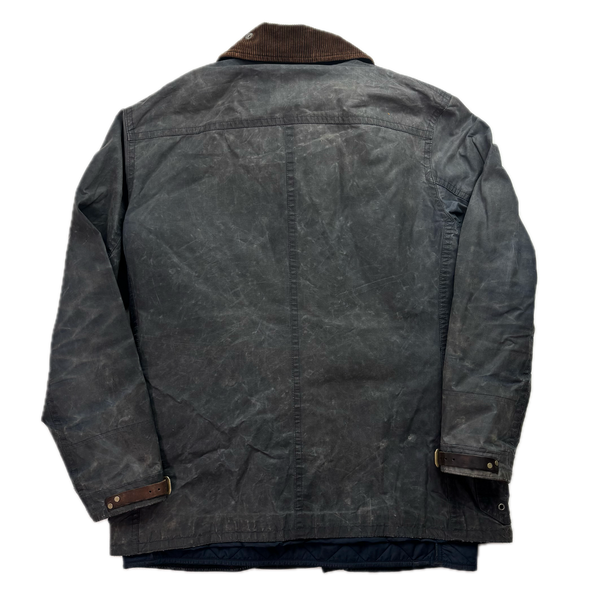 Polo Ralph Lauren 2 in 1 Navy Waxed Cotton Fireman Jacket with Wool Liner - M