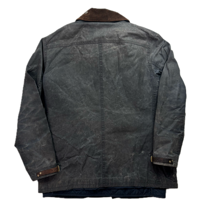 Polo Ralph Lauren 2 in 1 Navy Waxed Cotton Fireman Jacket with Wool Liner - M