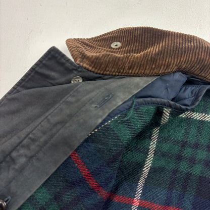 Polo Ralph Lauren 2 in 1 Navy Waxed Cotton Fireman Jacket with Wool Liner - M
