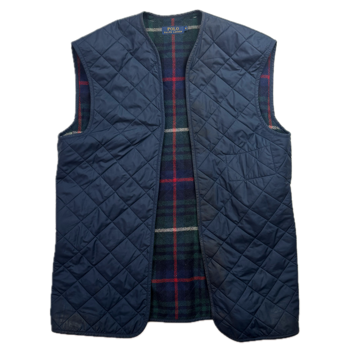 Polo Ralph Lauren 2 in 1 Navy Waxed Cotton Fireman Jacket with Wool Liner - M