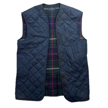 Polo Ralph Lauren 2 in 1 Navy Waxed Cotton Fireman Jacket with Wool Liner - M