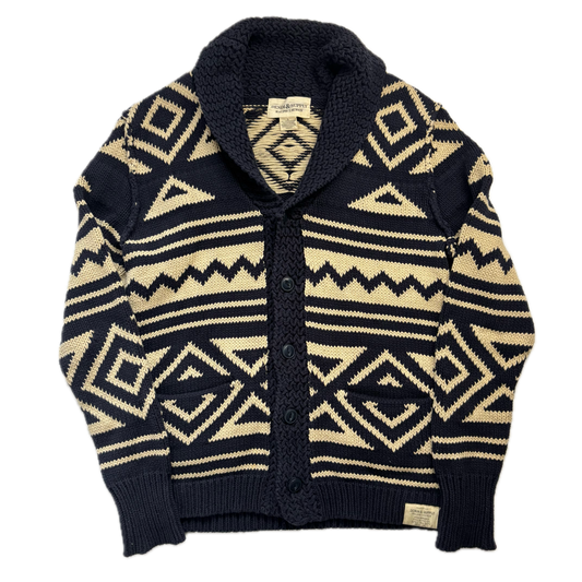 Denim & Supply Navy Beige Aztec Cardigan - S