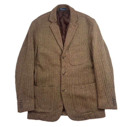 Polo Ralph Lauren Brown Herringbone Blazer (Cotton) - S