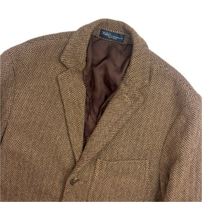 Polo Ralph Lauren Brown Herringbone Blazer (Cotton) - S