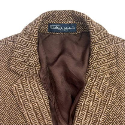 Polo Ralph Lauren Brown Herringbone Blazer (Cotton) - S