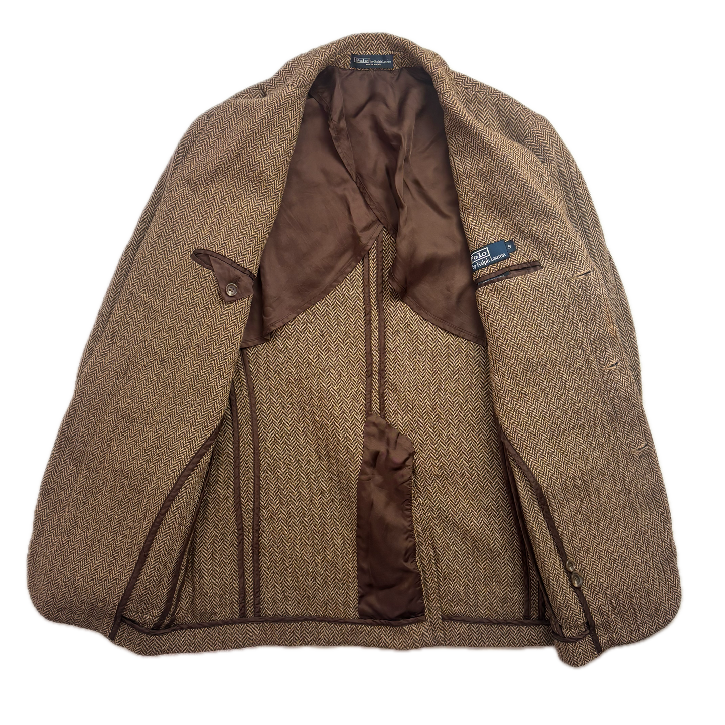 Polo Ralph Lauren Brown Herringbone Blazer (Cotton) - S