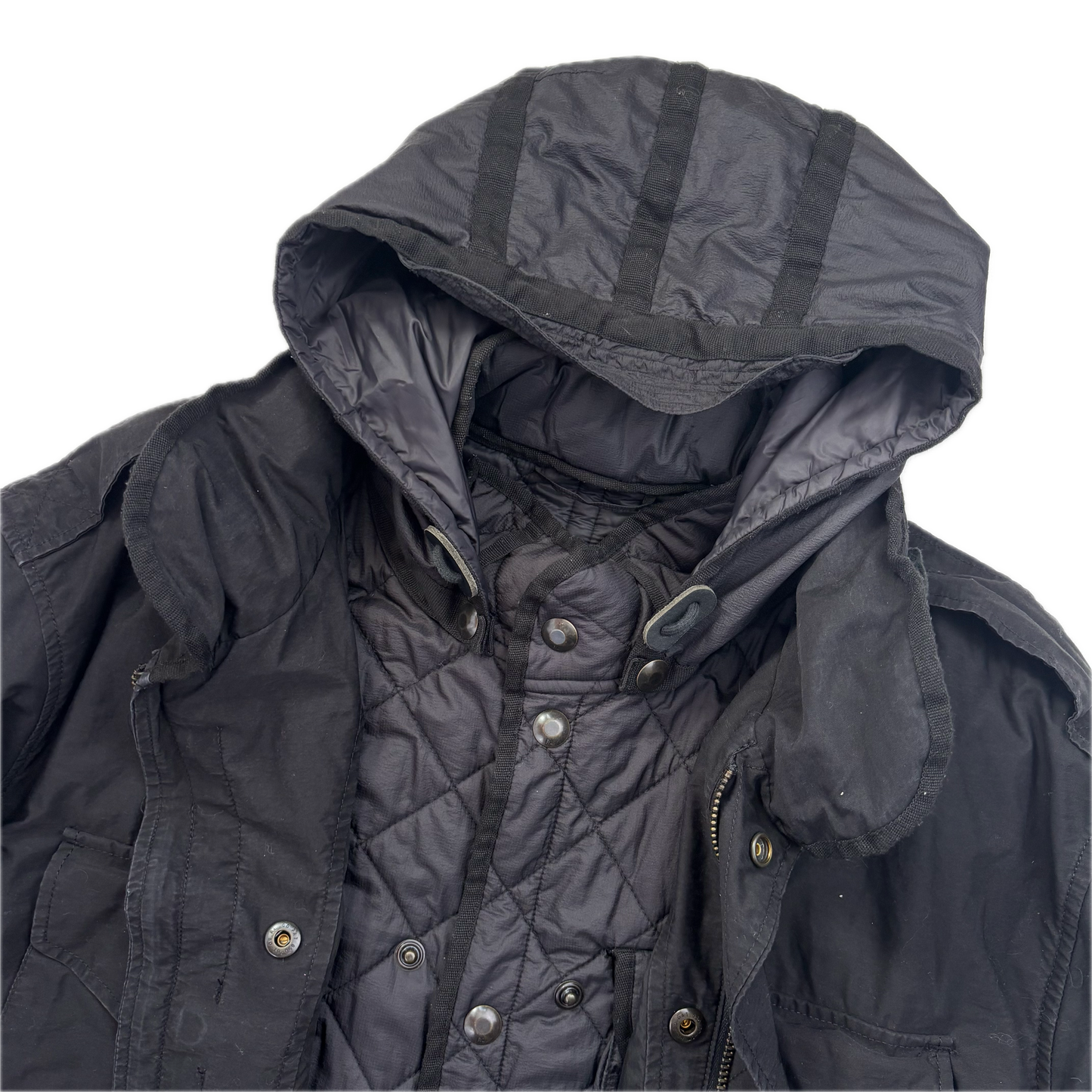 Polo Ralph Lauren 2 in 1 Black Utility Jacket with Quilted Liner - XXL