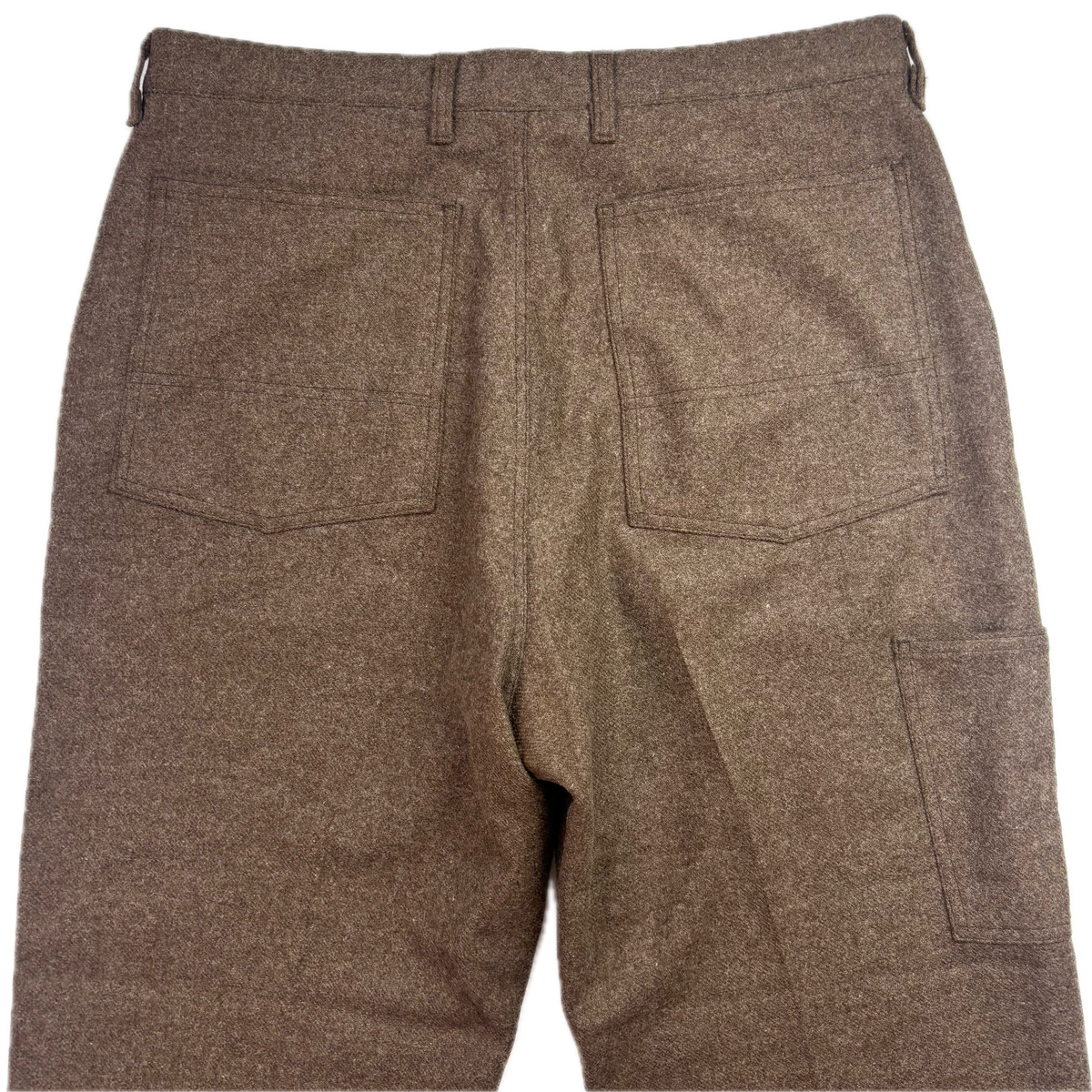 Polo Ralph Lauren Brown Tweed Utility Carpenter Pants Trousers USA (Wool Nylon) - 36x32