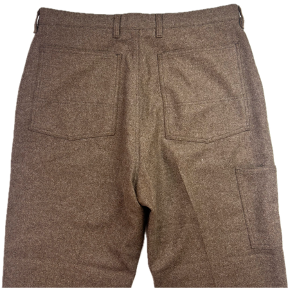 Polo Ralph Lauren Brown Tweed Utility Carpenter Pants Trousers USA (Wool Nylon) - 36x32