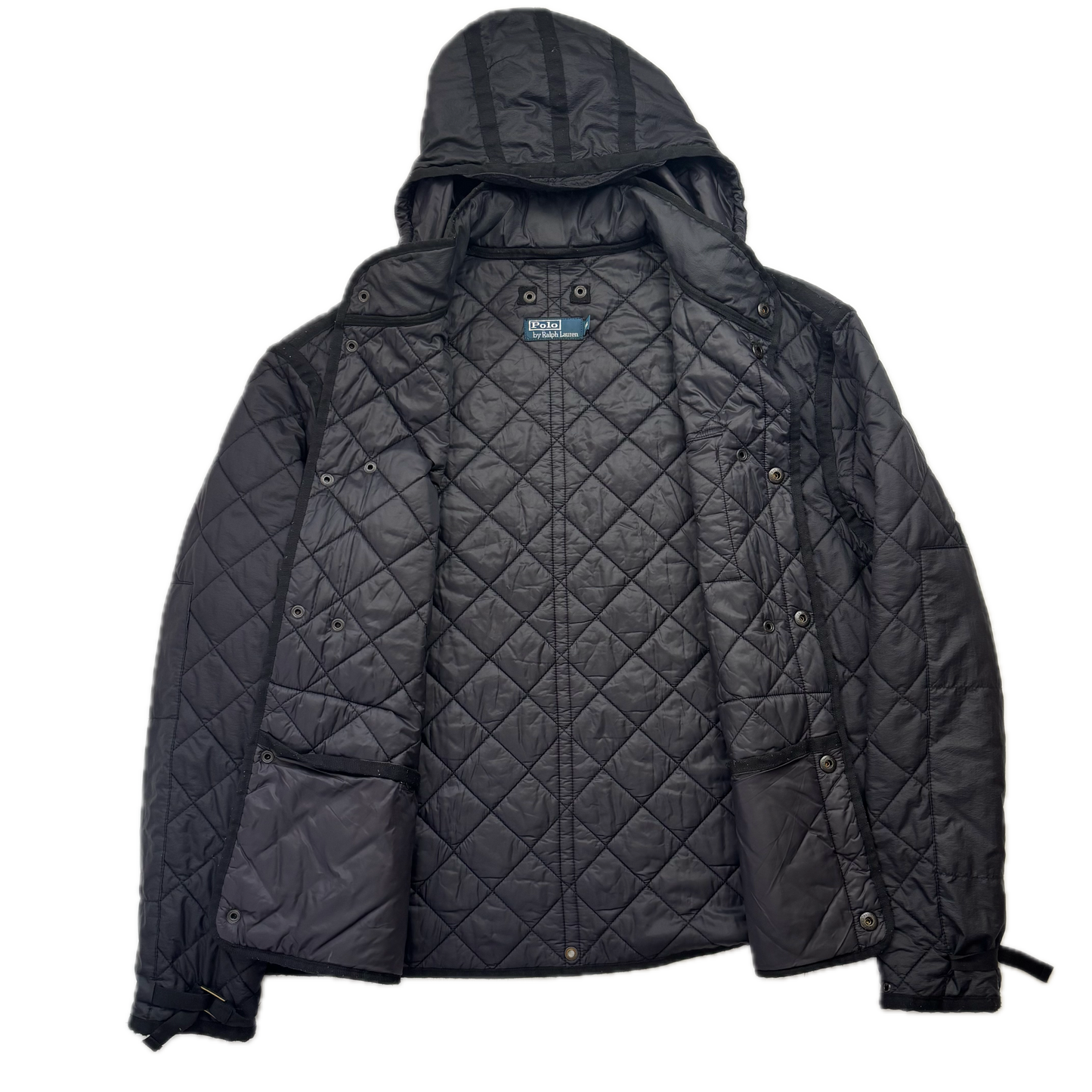 Polo Ralph Lauren 2 in 1 Black Utility Jacket with Quilted Liner - XXL