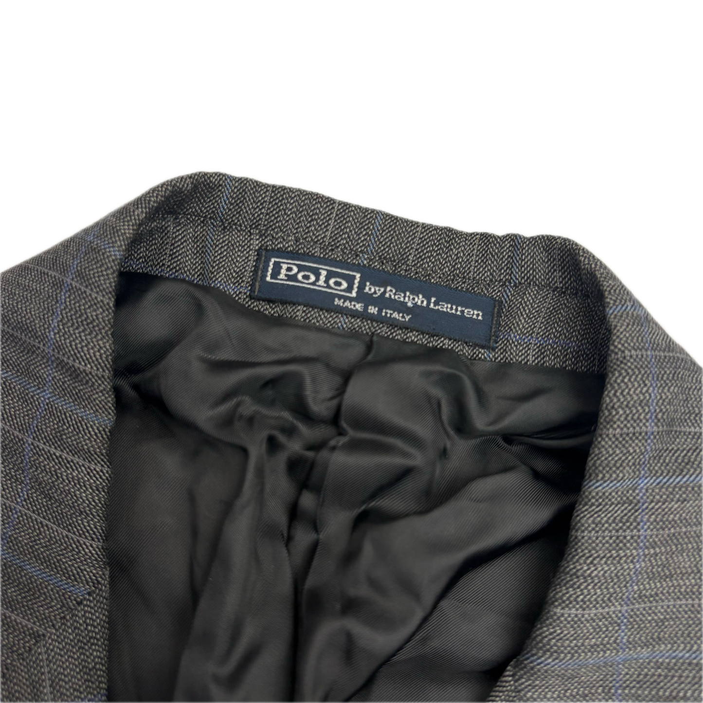 Polo Ralph Lauren Grey Double Breast Windowpane Blazer Sports Coat - 40 / 38