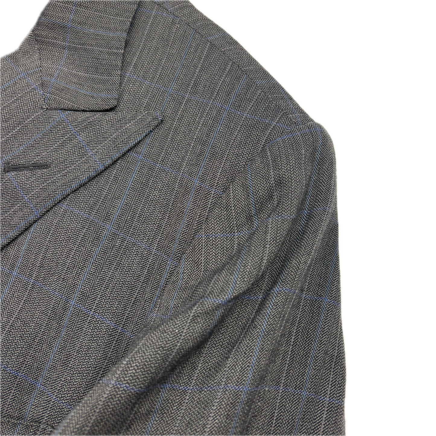 Polo Ralph Lauren Grey Double Breast Windowpane Blazer Sports Coat - 40 / 38