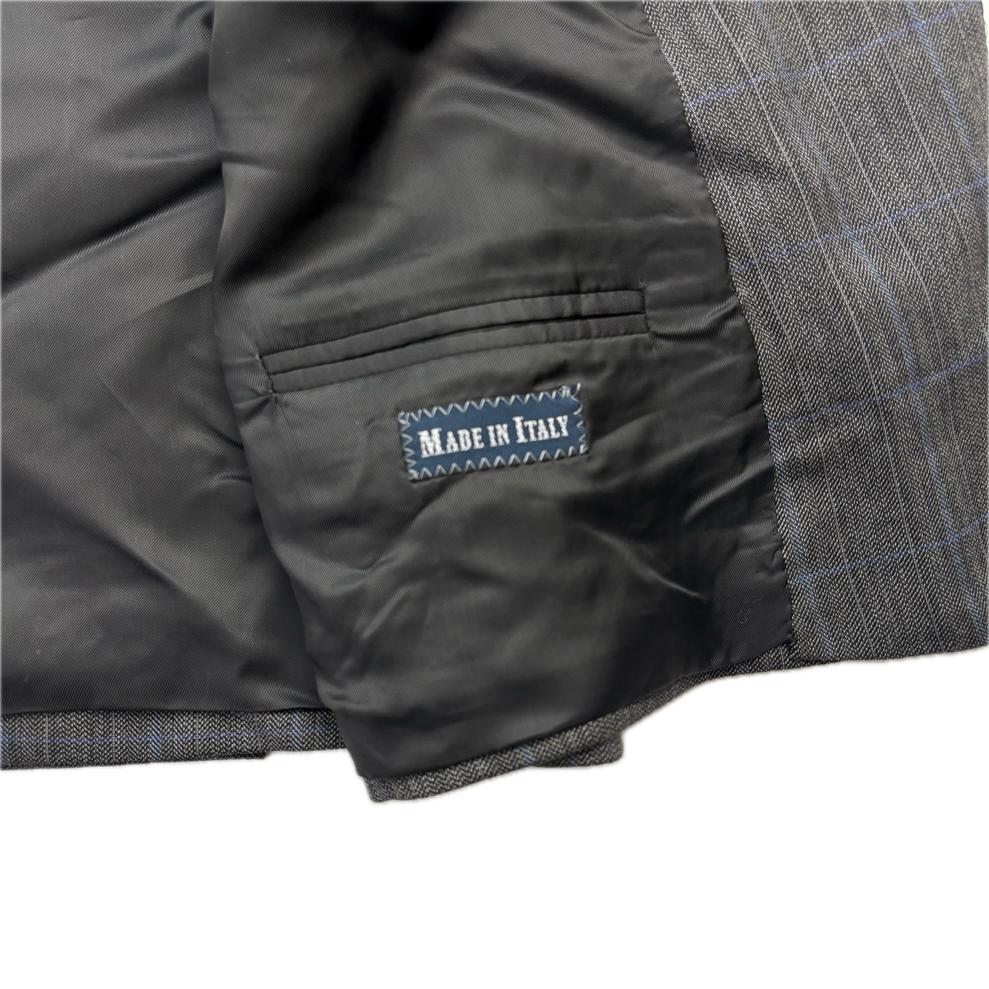 Polo Ralph Lauren Grey Double Breast Windowpane Blazer Sports Coat - 40 / 38