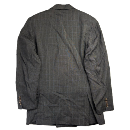 Polo Ralph Lauren Grey Double Breast Windowpane Blazer Sports Coat - 40 / 38