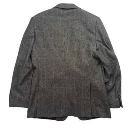 Polo Ralph Lauren Grey Tweed Hacking Bradford Blazer Windowpane (Cashmere) - 42R