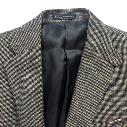 Polo Ralph Lauren Grey Tweed Hacking Bradford Blazer Windowpane (Cashmere) - 42R