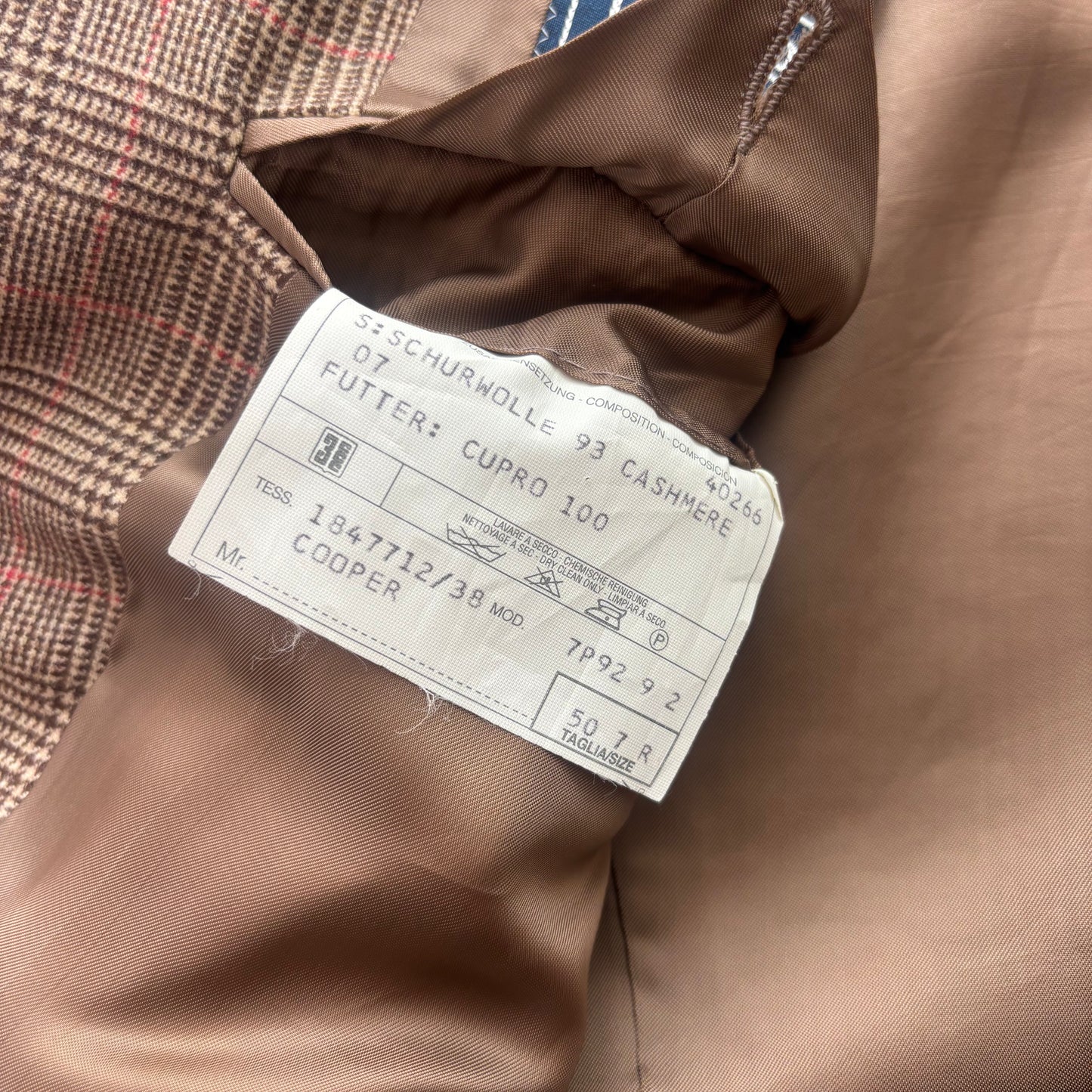Polo Ralph Lauren Brown Glen Plaid Blazer (Wool Cashmere) - 40R