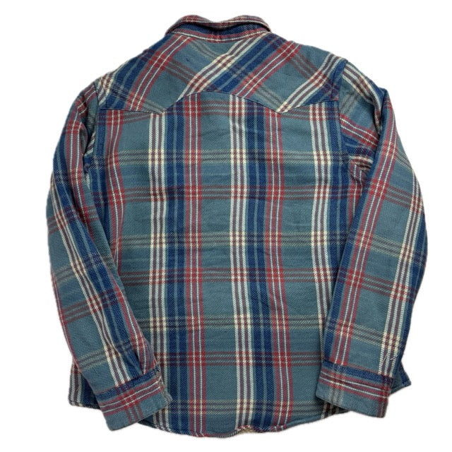 Ralph Lauren Polo Country Plaid Sherpa Lined Overshirt Blue - L