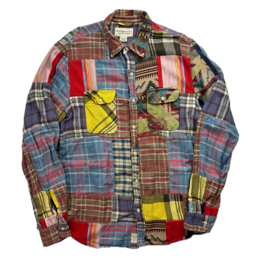 Denim & Supply Patchwork Aztec Check Shirt - L
