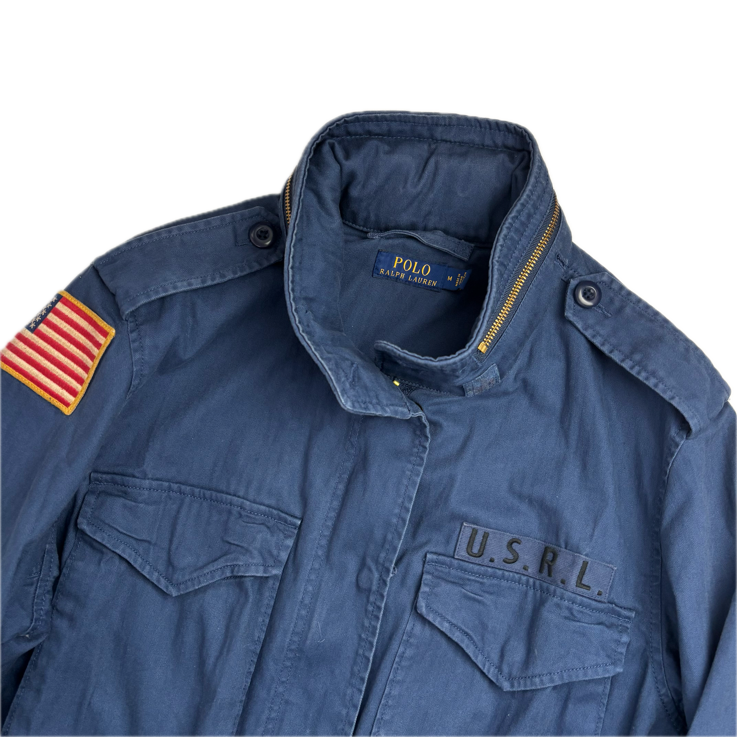 Navy Blue Military Army Parka Jacket  - M