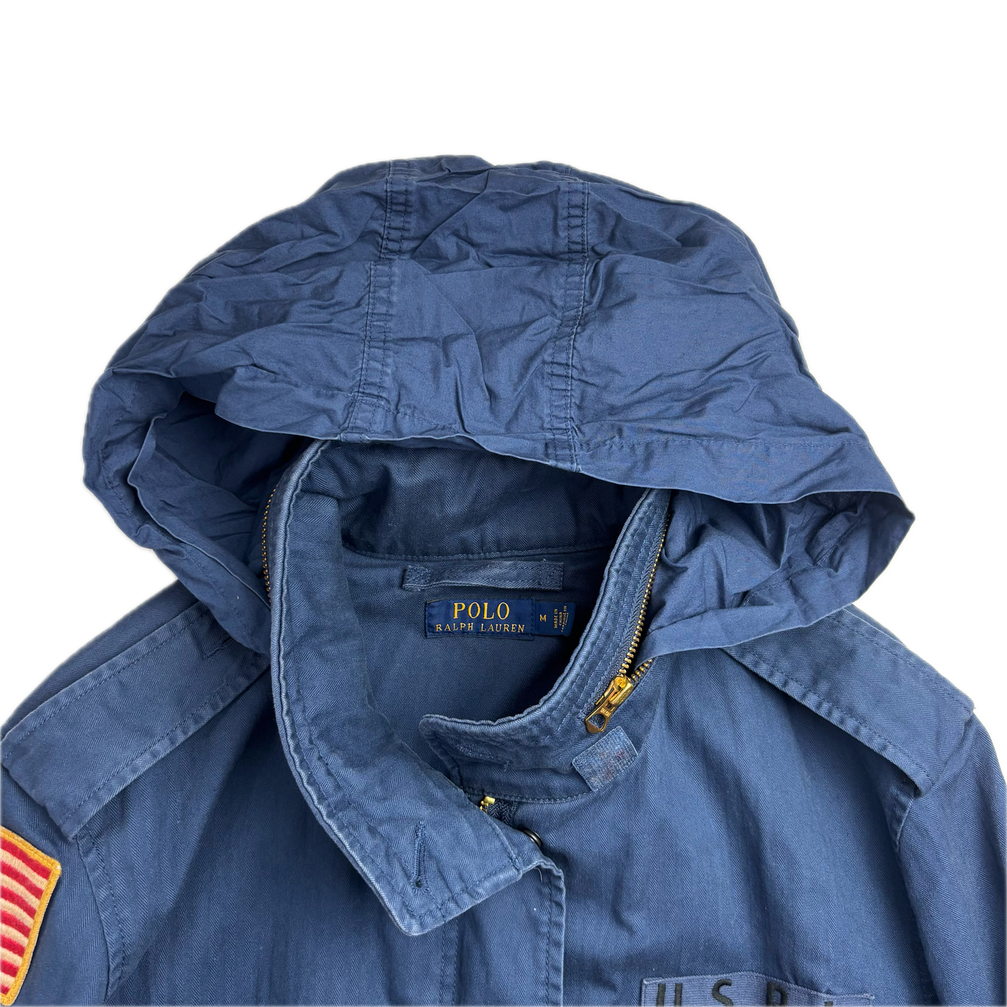 Navy Blue Military Army Parka Jacket  - M