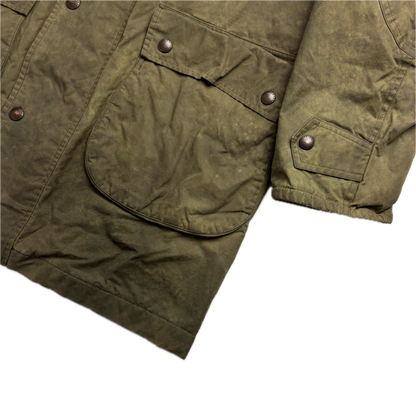 Polo Ralph Lauren Green Waxed Jacket Sportsman Hunting Coat - L
