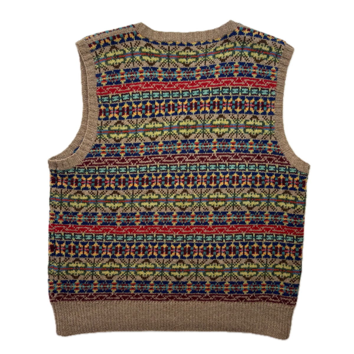 Polo Ralph Lauren Beige Fairisle Vest (Wool Blend) - M