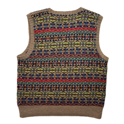 Polo Ralph Lauren Beige Fairisle Vest (Wool Blend) - M