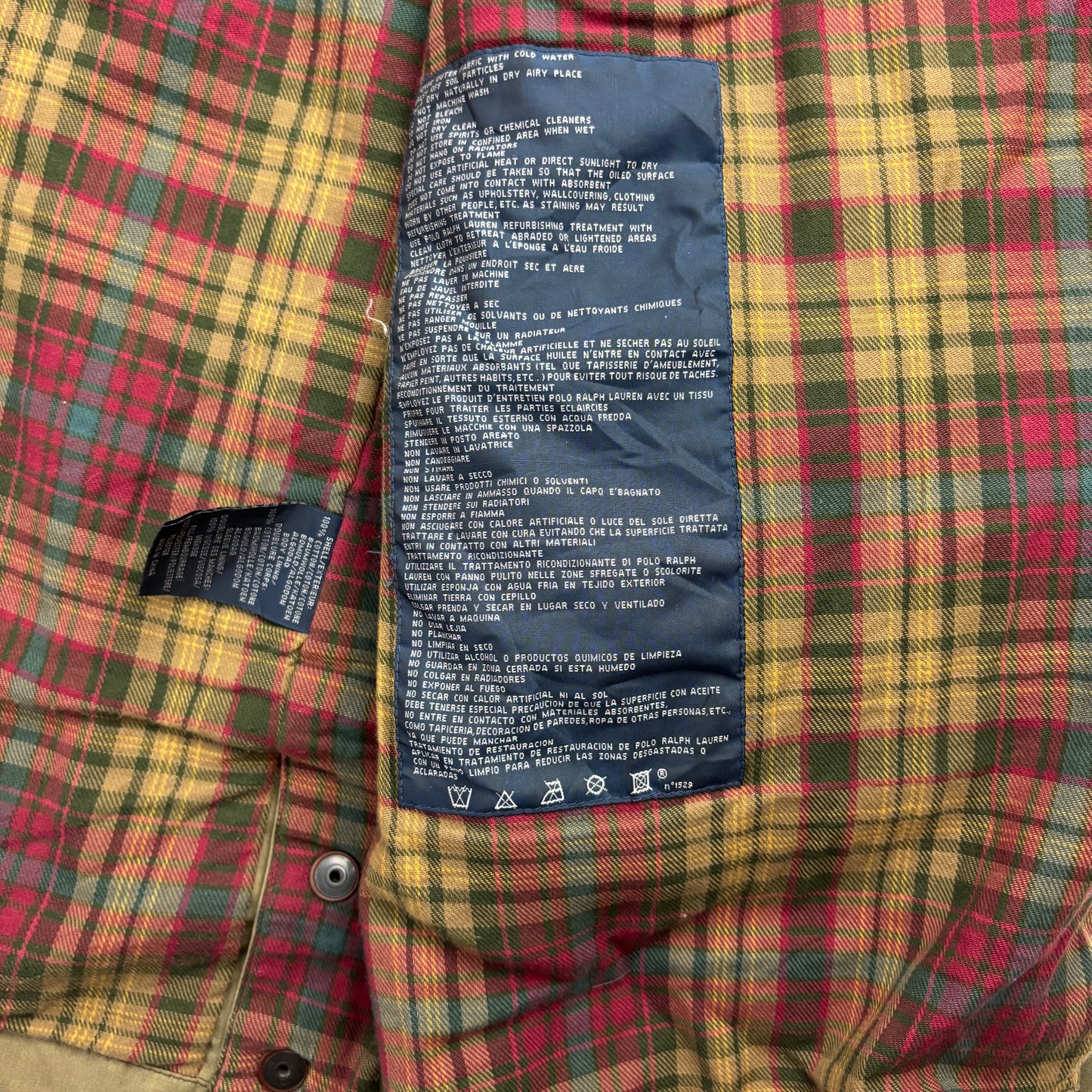 Polo Ralph Lauren Green Waxed Jacket Sportsman Hunting Coat - L