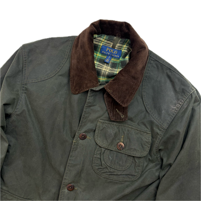 Polo Ralph Lauren Green Waxed Jacket Hunting Coat - S