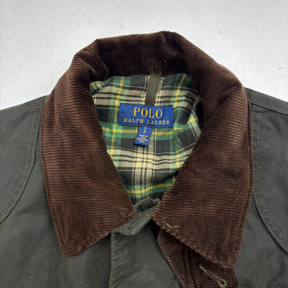 Polo Ralph Lauren Green Waxed Jacket Hunting Coat - S