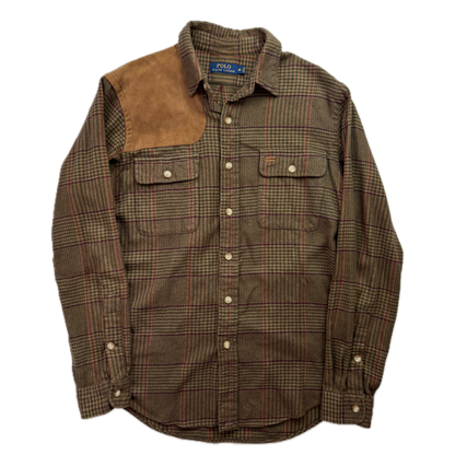 Polo Ralph Lauren Brown Glen Plaid Hunting Button Up Shirt - M